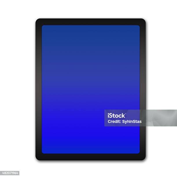 Tablet Pc On White Background Stock Photo - Download Image Now - 2015, Advice, Black Color