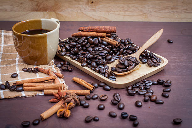 istock Coffee on grunge wooden background 482073992