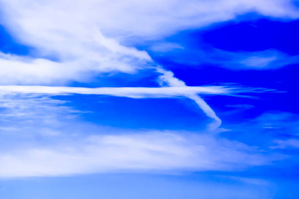 istock Cross clouds formation in the blue sky with copy space 482074775
