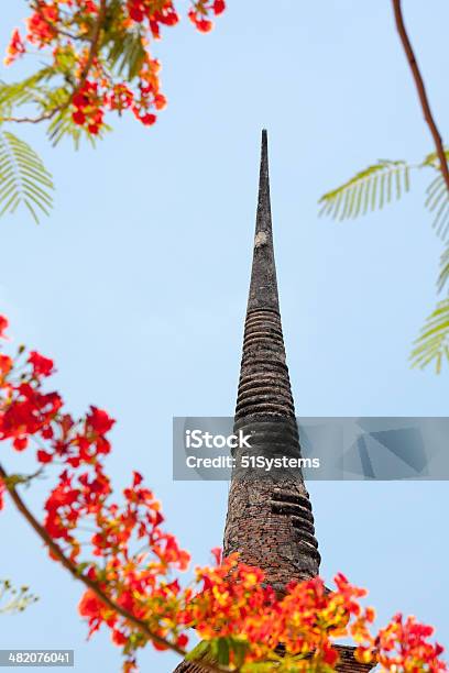 Top Of Pagoda With Flowers Stock Photo - Download Image Now - Ancient, Architecture, Asia