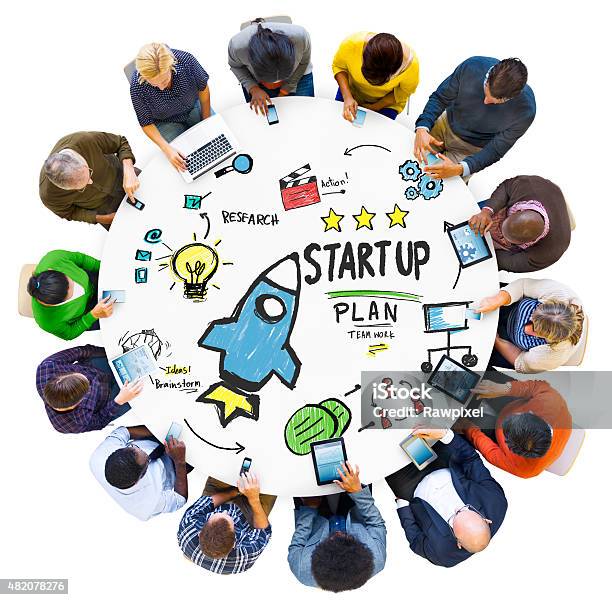 Start Up Business Launch Success People Technology Concept Stock Photo - Download Image Now