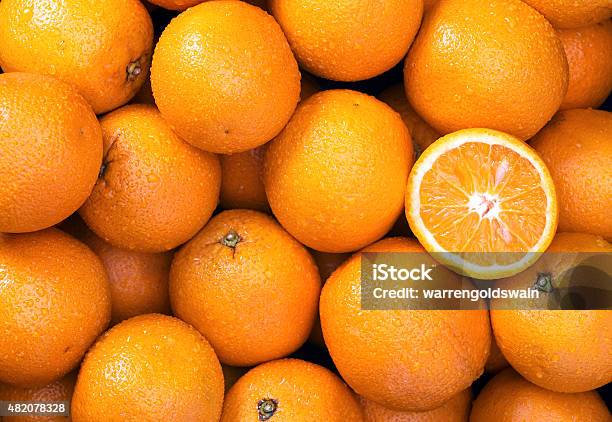 Sfondo Arancione - Fotografie stock e altre immagini di Arancia - Arancia, Arancione, Frutta