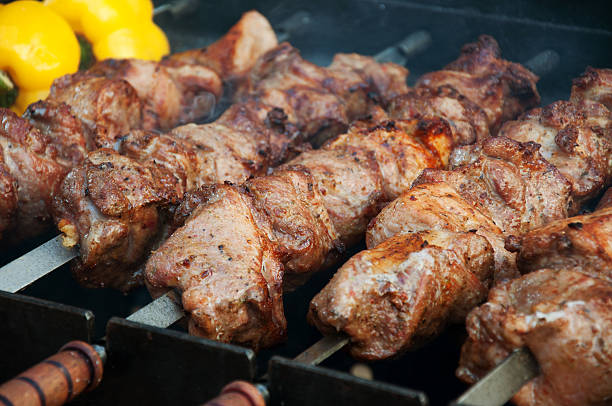istock Barbecue meat on skewers 482087320