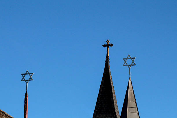istock Spires from a Synagogue and Church together 482087530