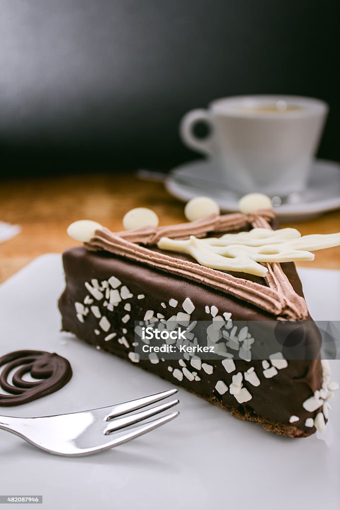 Chocolate Cake with cherry 2015 Stock Photo