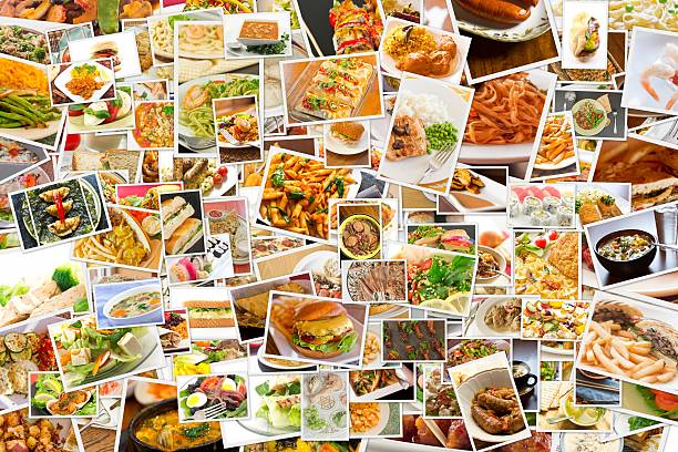 World Cuisine Collage stock photo
