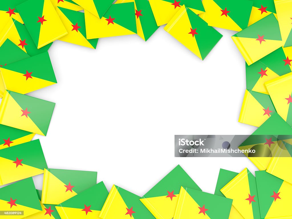 Frame with flag of french guiana Frame with flag of french guiana isolated on white 2015 Stock Photo