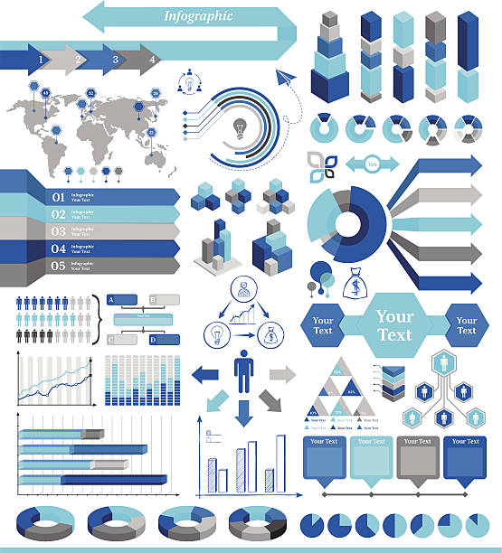 Infographic Elements World map referenced from: social media infographics stock illustrations