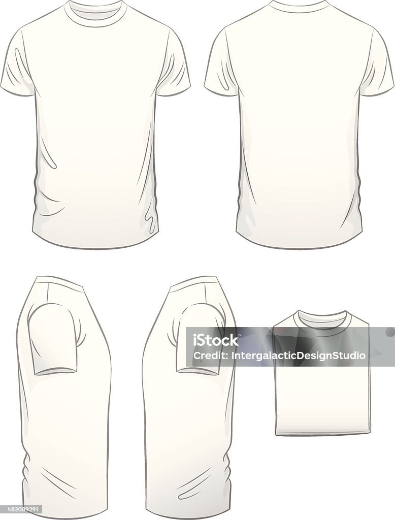 Tee-shirt pour hommes coupe moderne à cinq vue - clipart vectoriel de T-Shirt libre de droits