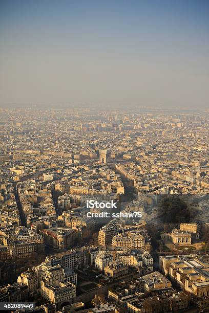 Horizonte De Paris - Fotografias de stock e mais imagens de Ao Ar Livre - Ao Ar Livre, Arco do Triunfo - Arco, Arco do Triunfo - Paris