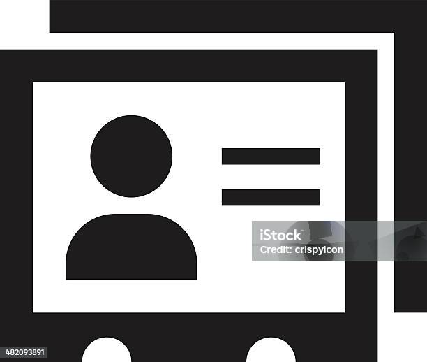 Ilustración de Tarjetas De Identificación De Icono y más Vectores Libres de Derechos de Carnet de identidad - Carnet de identidad, Clip Art, Color negro