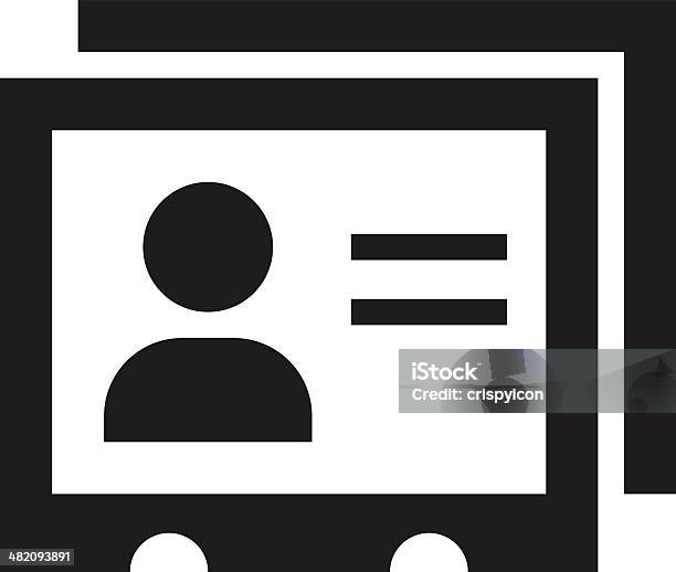 Ikona Karty Identyfikacyjne - Stockowe grafiki wektorowe i więcej obrazów Biznes - Biznes, Clip Art, Czarny kolor