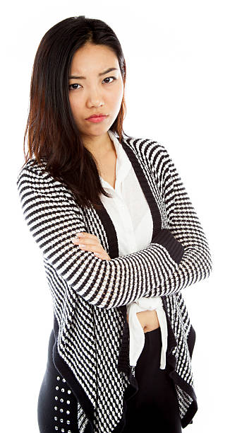 istock Attractive asian 20 years old isolated on white background 482095069