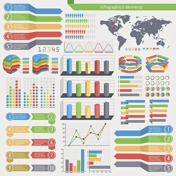 Vector illustration of Infographics Elements