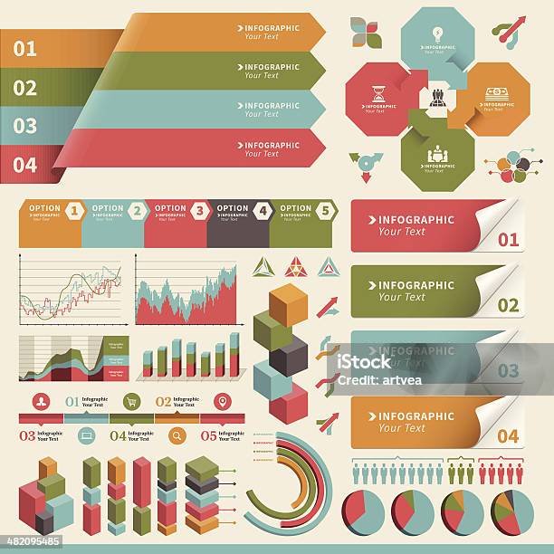 Infografiki Elementy - Stockowe grafiki wektorowe i więcej obrazów Abstrakcja - Abstrakcja, Analizować, Biznes