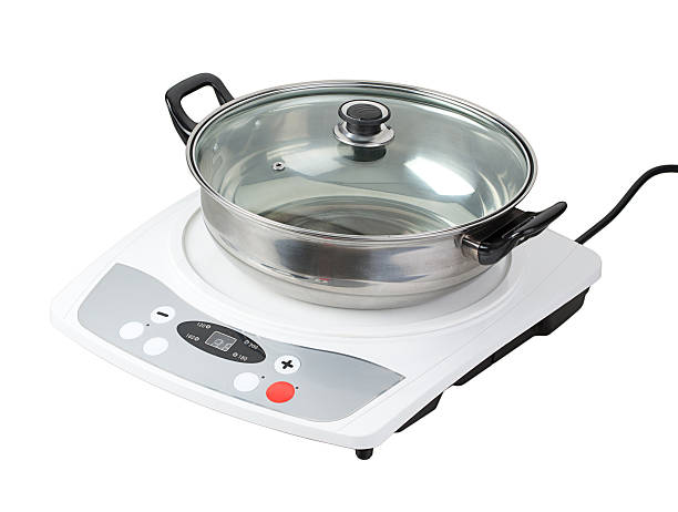 istock Home appliance stove with empty pot isolated 482095778
