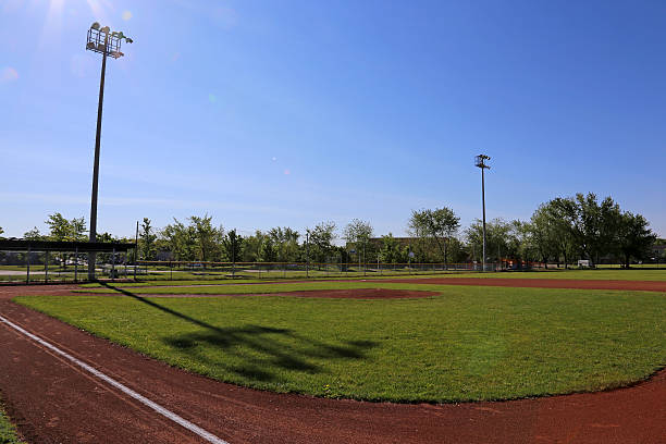 suncast terrain de baseball - baseball diamond flash photos et images de collection