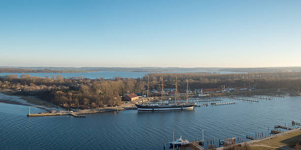 istock View over Travemuende, Priwall and the historic Ship 