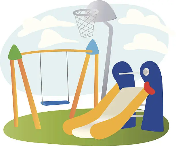 Vector illustration of Kid's Playground