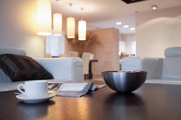 istock Close-up of table in living room 482097070