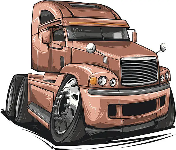 Vector illustration of cartoon truck