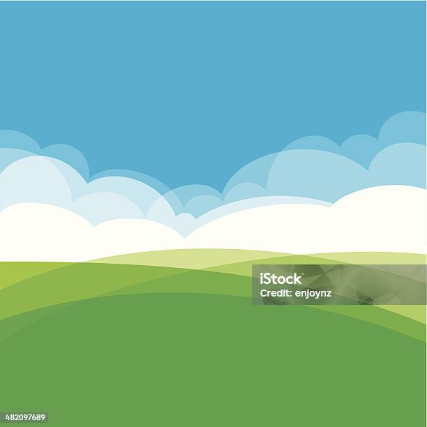 Landscape Design Background Stock Illustration - Download Image Now - Grass, Backgrounds, Sky