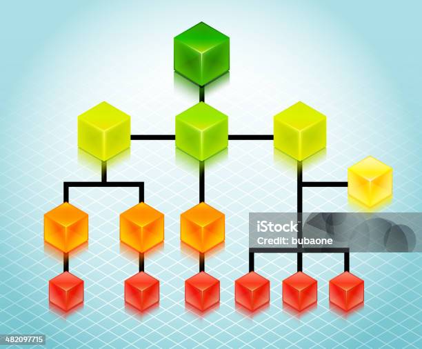 Organigramma Sfondo Di Business - Immagini vettoriali stock e altre immagini di Organigramma - Organigramma, Affari, Arancione