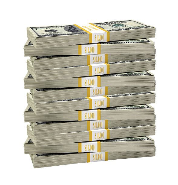 grosse pile de dollars - nested photos et images de collection