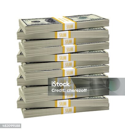istock Big stack of dollar 482099588