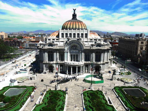 Palacio de Bellas Artes cultural center in downtown Mexico City, Mexico.