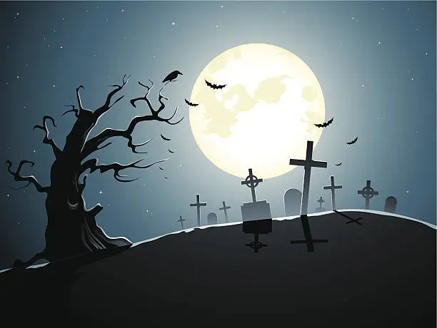 Vector illustration of Graveyard