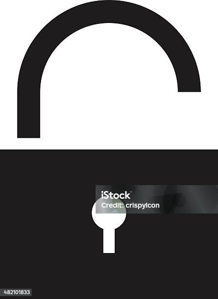 Vorhängeschlosssymbol Stock Vektor Art und mehr Bilder von ClipArt - ClipArt, Einfachheit, Geschäftsleben