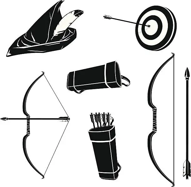 Vector illustration of Archery Icons