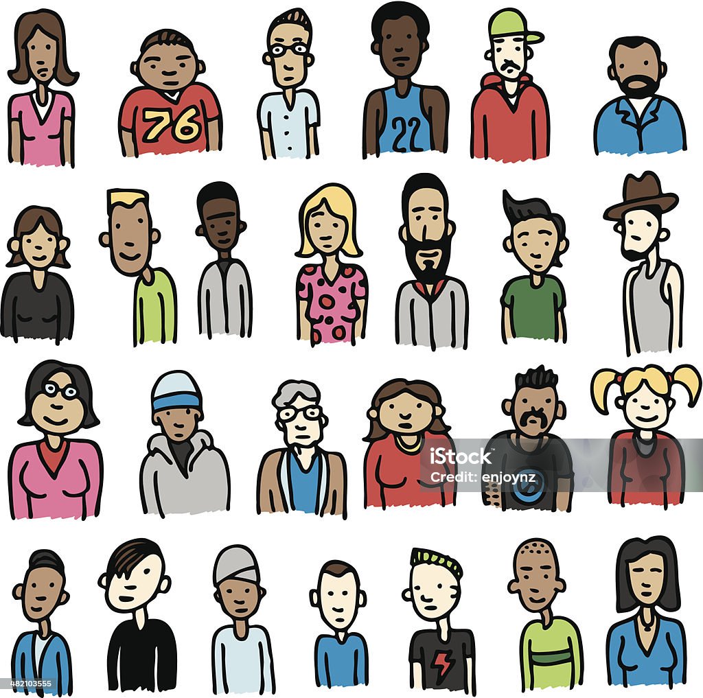 Various People Stock Illustration - Download Image Now - People, Cartoon,  Drawing - Art Product - iStock