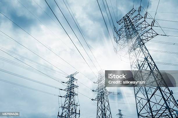Power Transmission Tower Stock Photo - Download Image Now - Electricity, Power Line, Electrical Grid