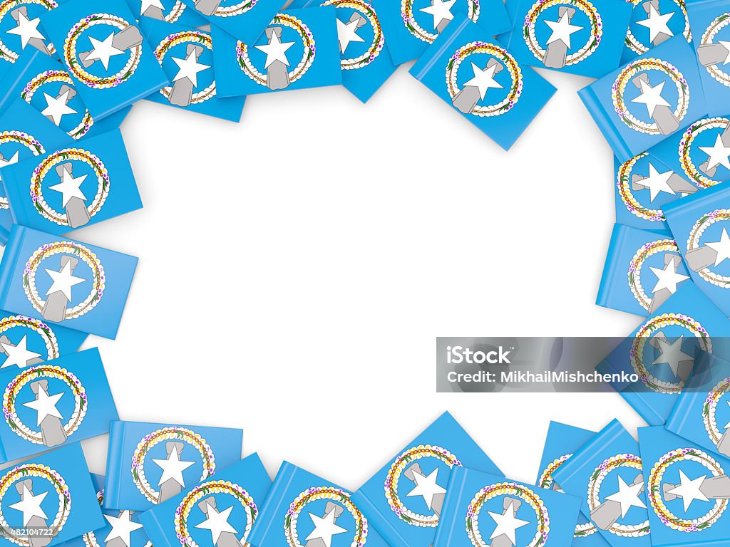 Frame with flag of northern mariana islands Frame with flag of northern mariana islands isolated on white 2015 Stock Photo