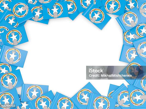 Frame With Flag Of Northern Mariana Islands Stock Photo - Download Image Now - 2015, Border - Frame, Cut Out