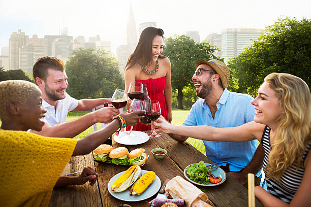 istock Friends Outdoors Party Celebration Hanging out Concept 482104828