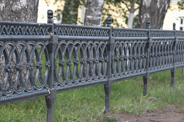 istock wrought-iron fence decoration 482105110