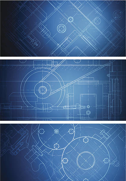 製図バナー - gear gearshift industry backgrounds点のイラスト素材／クリップアート素材／マンガ素材／アイコン素材