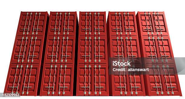 Red Stack Symbol Shipping Container Red Stack Stock Photo - Download Image Now - Cargo ...