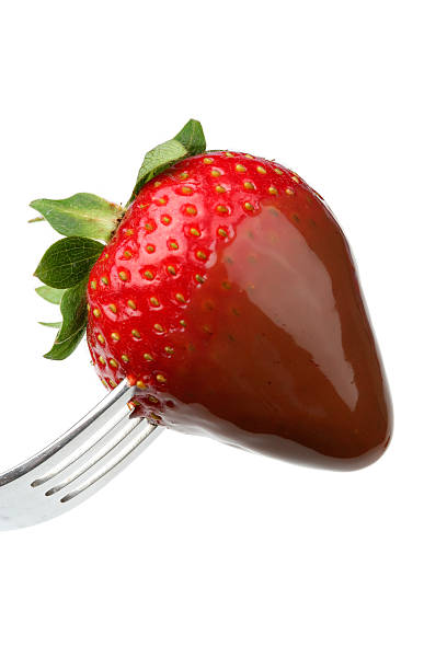 istock Fresh Ripe Juicy Strawberry in Chocolate Sauce 482110848