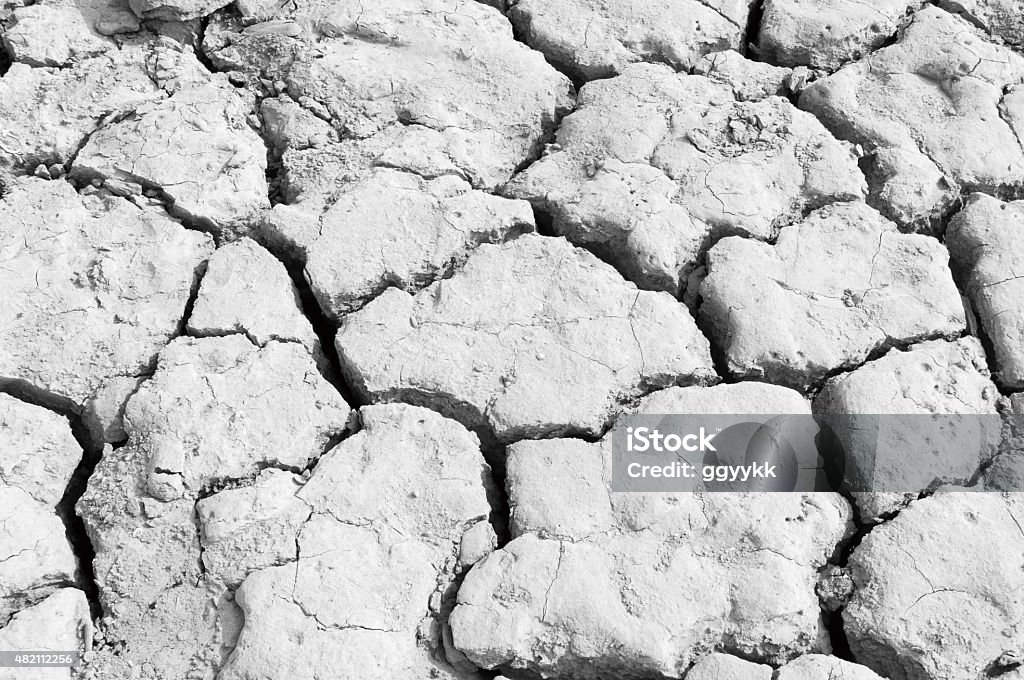 Lake bed drying up due to drought 2015 Stock Photo