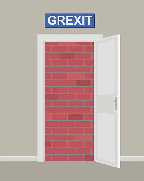 Vector illustration of Grexit - concept