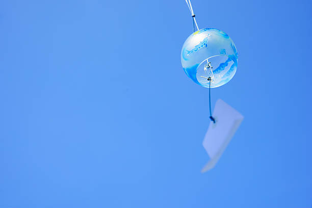 istock Japanese wind chime against blue sky 482119318