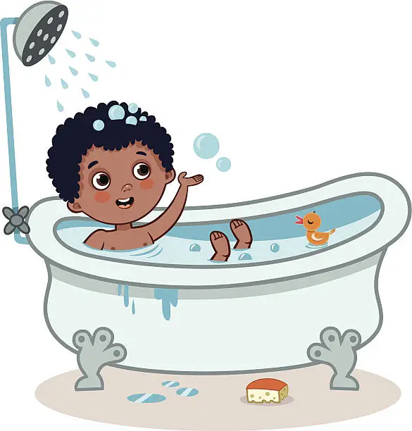 Vector illustration of Bath Time