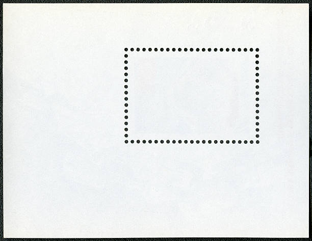 istock Blank postage stamp block souvenir sheet on a black background 482126360