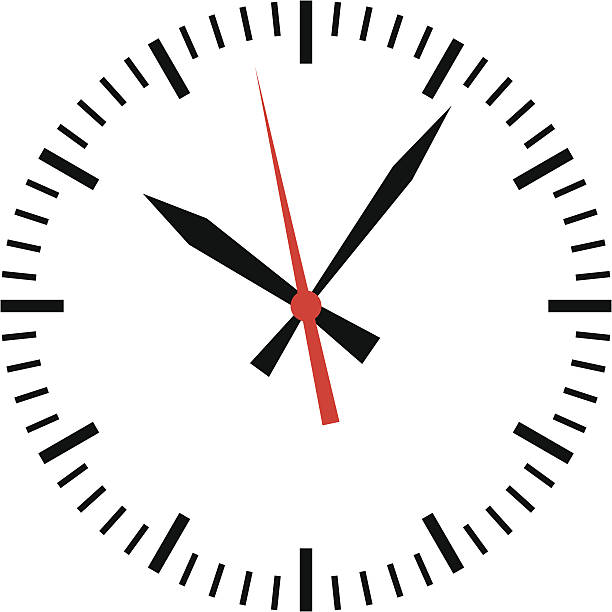 Clock showing time - VECTOR Clock showing time. 2 credits only. clock face stock illustrations