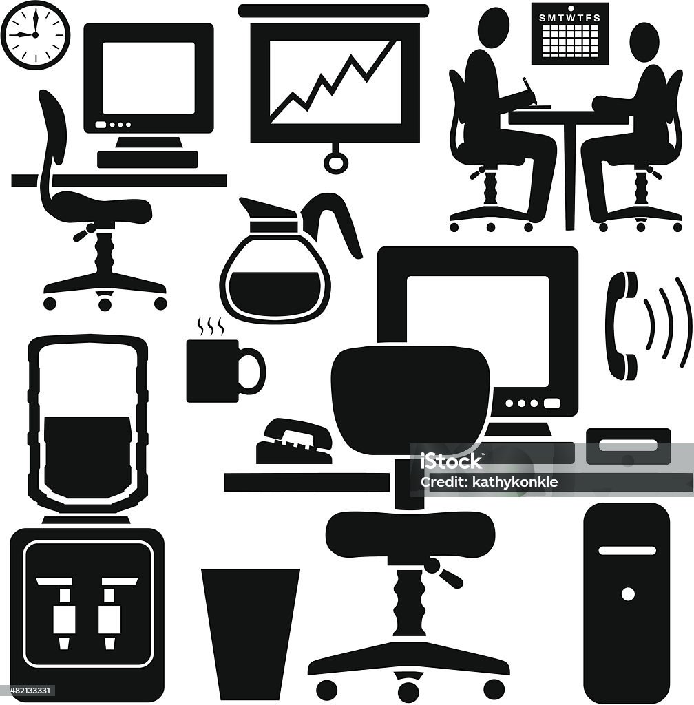 Бизнес значки и элементы дизайна - Векторная графика Иконка роялти-фри