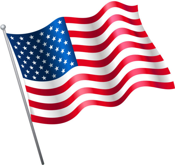 флаг сша - american flag usa flag curve stock illustrations